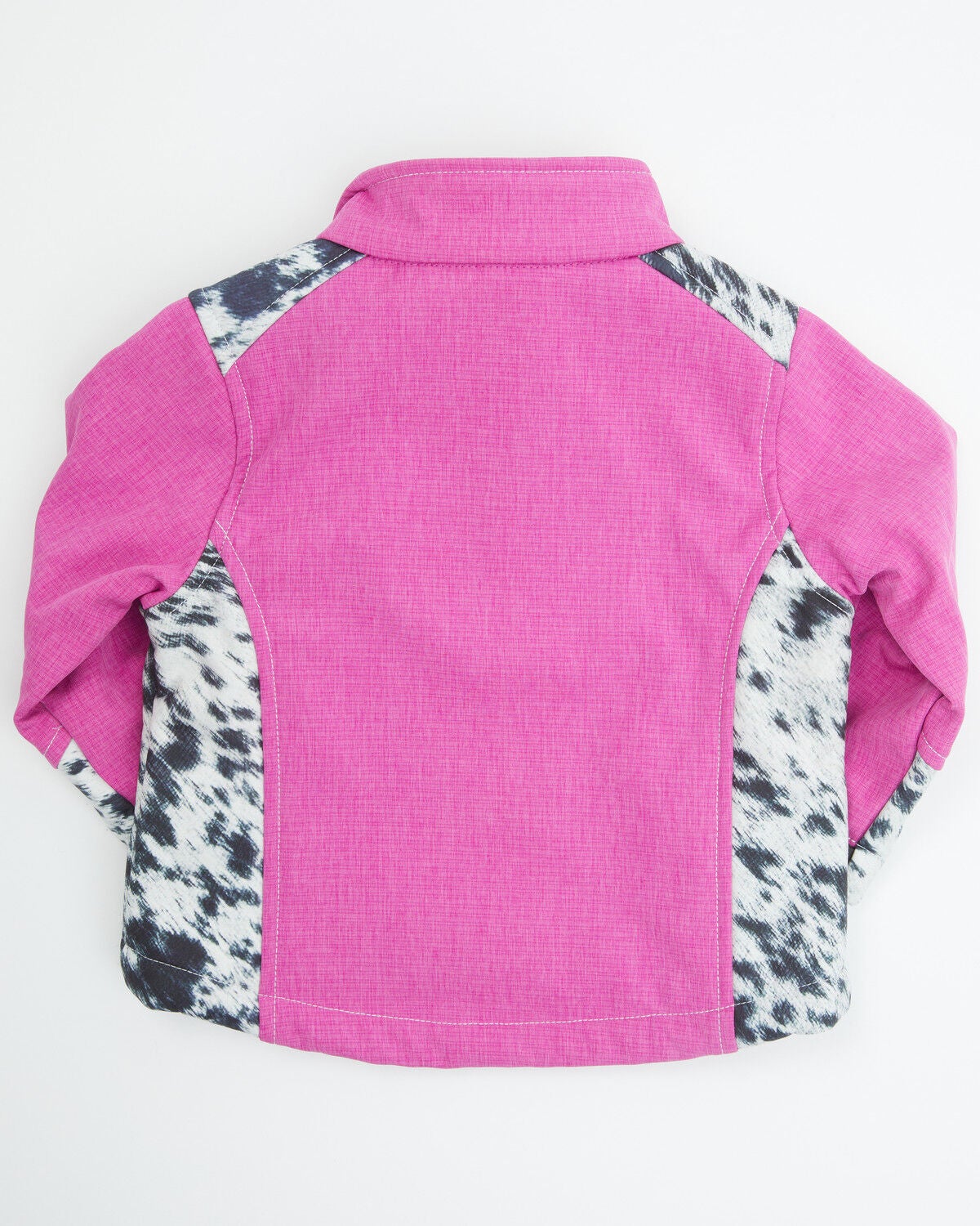 Image #3 - Cowgirl Hardware Toddler Girls' Cowhide Print Softshell Jacket, Pink, hi-res