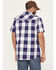 Image #4 - Brothers And Sons Calaveras Plaid Print Short Sleeve Button-Down Western Shirt, Indigo, hi-res