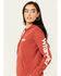 Image #2 - Wrangler Retro Women's Logo Pullover Hoodie , Red, hi-res