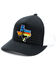 Oil Field Hats Men's Black & White Texas State Sunset Patch Golf Mesh-Back Ball Cap , Black, hi-res