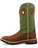 Image #3 - Twisted X Men's Tech X™ Western Boots - Broad Square Toe, Green, hi-res