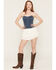 Image #1 - Cleo + Wolf Women's Embroidered Ruffle Mini Skirt, Natural, hi-res