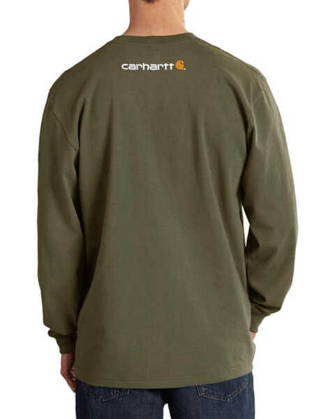 Carhartt Workwear Men's Saw Graphic Long Sleeve Work T-Shirt - Tall, Green, hi-res