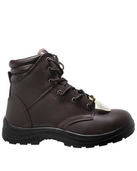 Image #2 - Ad Tec Men's Brown 6" Lace-Up Work Boots - Steel Toe, , hi-res