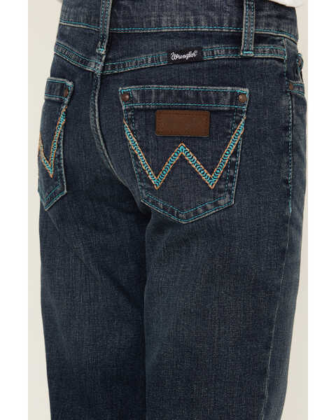 Image #4 - Wrangler Girls' Juliet Medium Wash Stretch Flare Jeans , Medium Wash, hi-res
