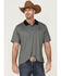 Image #1 - RANK 45® Men's Reride Geo Print Short Sleeve Performance Polo Shirt, Grey, hi-res