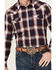 Image #3 - Cody James Men's Uncle Sam Plaid Print Long Sleeve Snap Western Shirt, Navy, hi-res