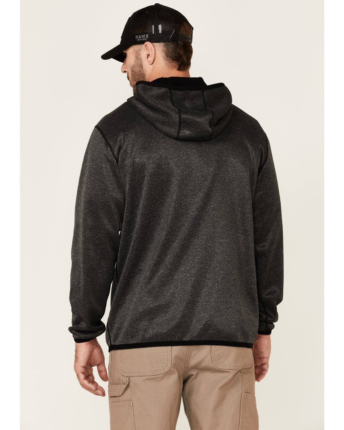 Image #4 - Hawx Men's Solano Reversible Thermal Fleece-Lined Hooded Work Sweatshirt, Black, hi-res