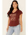 Image #1 - Shyanne Women's Wisdom Of The Wind Graphic Short Sleeve Tee , Chocolate, hi-res