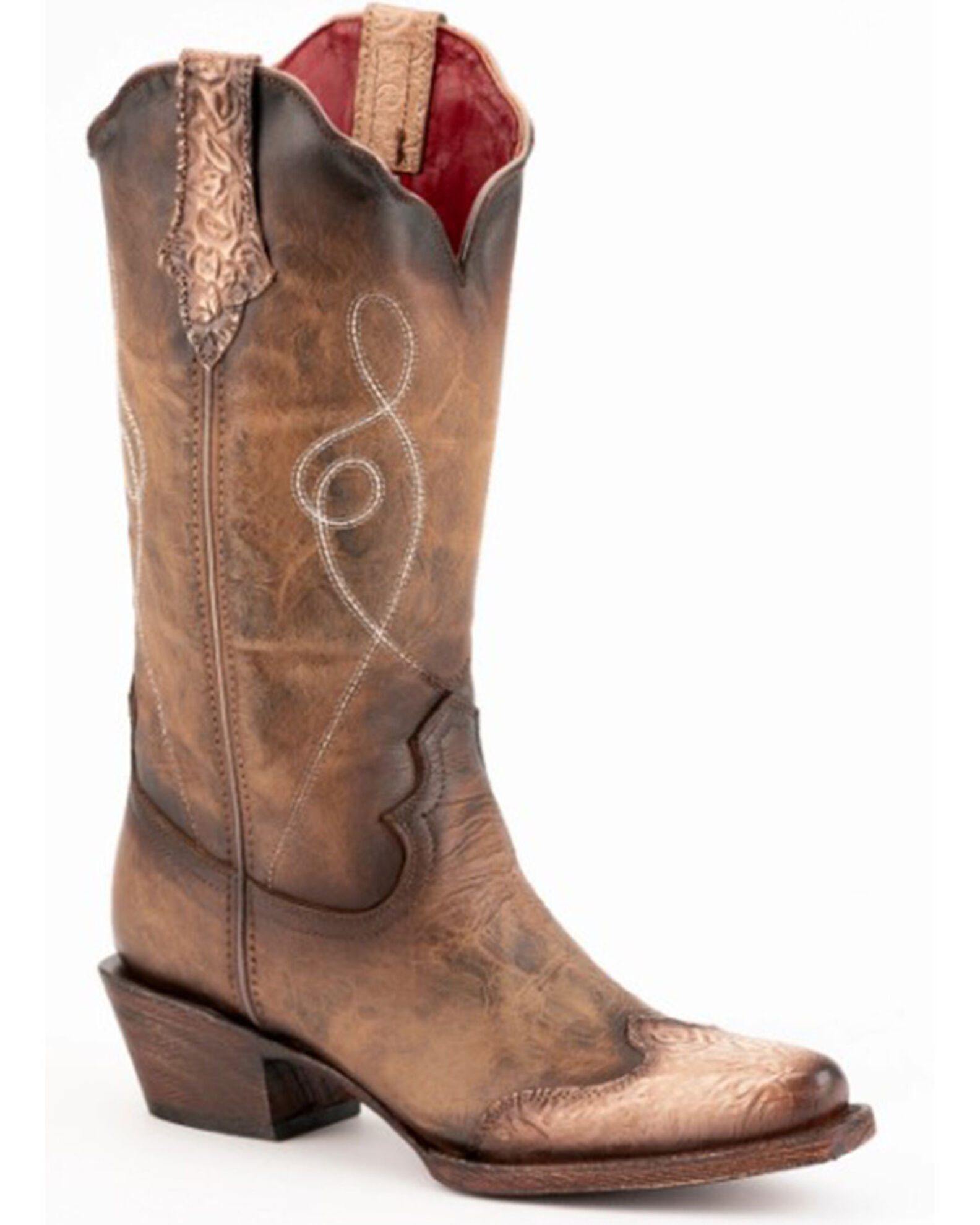 Ferrini Women s Madison Tooled Western Boots Snip Toe Sheplers