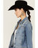 Image #2 - Idyllwind Women's Embellished Denim Trucker Jacket , Medium Wash, hi-res