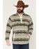 Image #1 - Cinch Men's Southwestern 1/4 Snap Pullover, Olive, hi-res