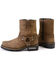Image #3 - Milwaukee Leather Women's 7" Harness Motorcycle Boots - Square Toe, Brown, hi-res