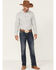 Image #2 - Moonshine Spirit Men's Route 95 Mini Floral Print Long Sleeve Snap Western Shirt, White, hi-res