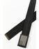 Brothers & Sons Men's Antique Flag Plaque Buckle Nylon Belt, Black, hi-res
