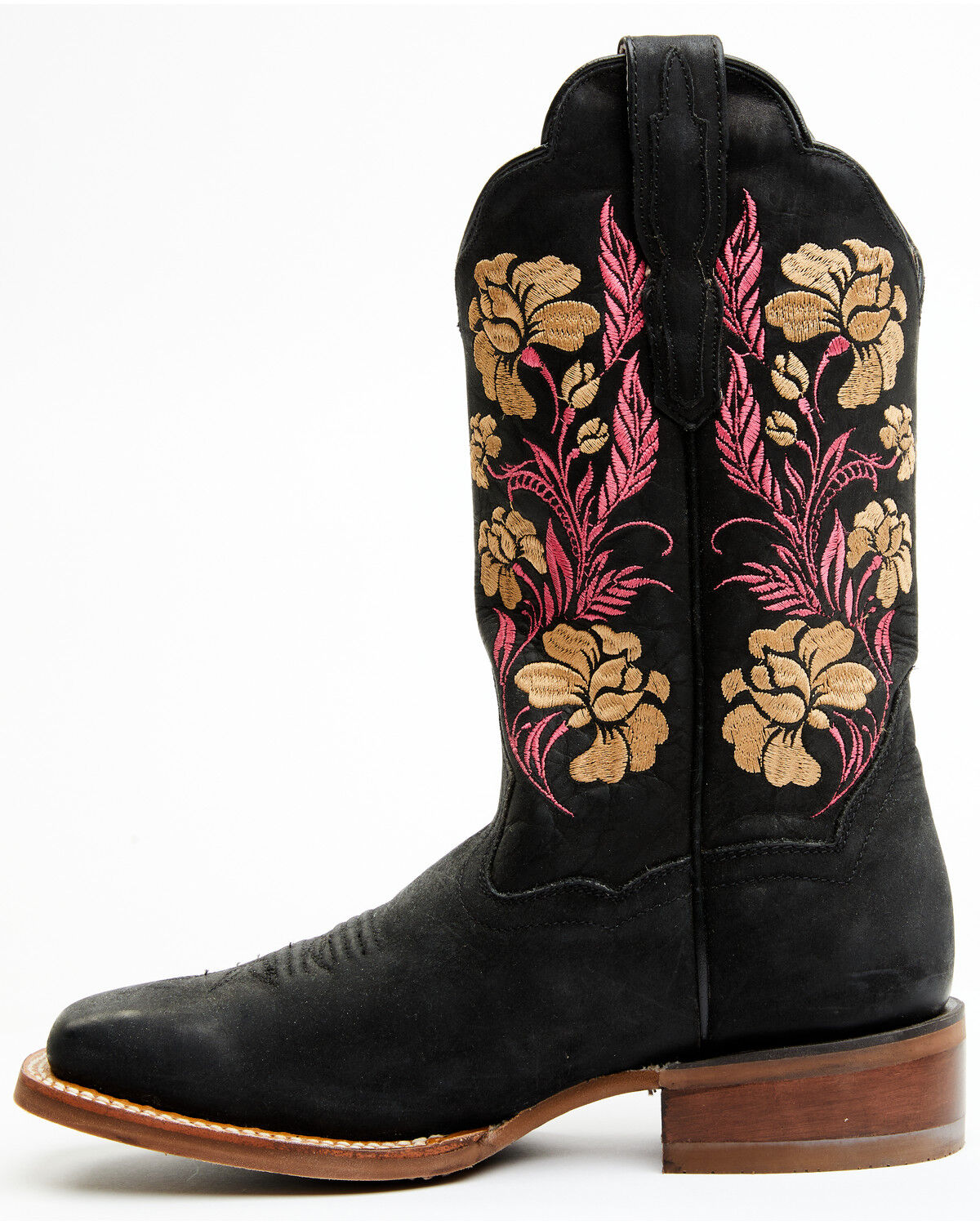 Image #3 - Dan Post Women's Asteria Floral Western Performance Boots - Broad Square Toe, Black, hi-res