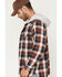 Image #2 - Levi's Men's Claude Plaid Print Long Sleeve Button-Down Hooded Flannel Shirt, Rust Copper, hi-res