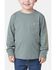 Image #1 - Carhartt Toddler Boys' Pocket Logo Long Sleeve T-Shirt, Green, hi-res