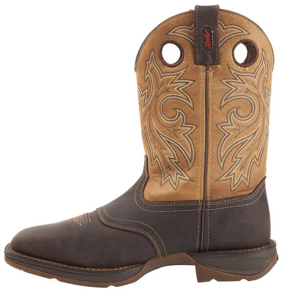 Image #4 - Durango Men's Rebel Waterproof Western Boots - Steel Toe, Brown, hi-res