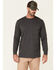 Image #1 - Hawx Men's Solid Charcoal Forge Long Sleeve Work Pocket T-Shirt - Big, Charcoal, hi-res