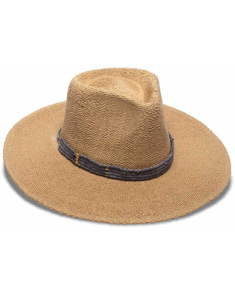 Nikki Beach Women's Sahara Straw Rancher Hat , Tan, hi-res