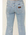 Image #3 - Wrangler Girls' Light Wash Paisley Print Bootcut Stretch Denim Jeans, Light Wash, hi-res