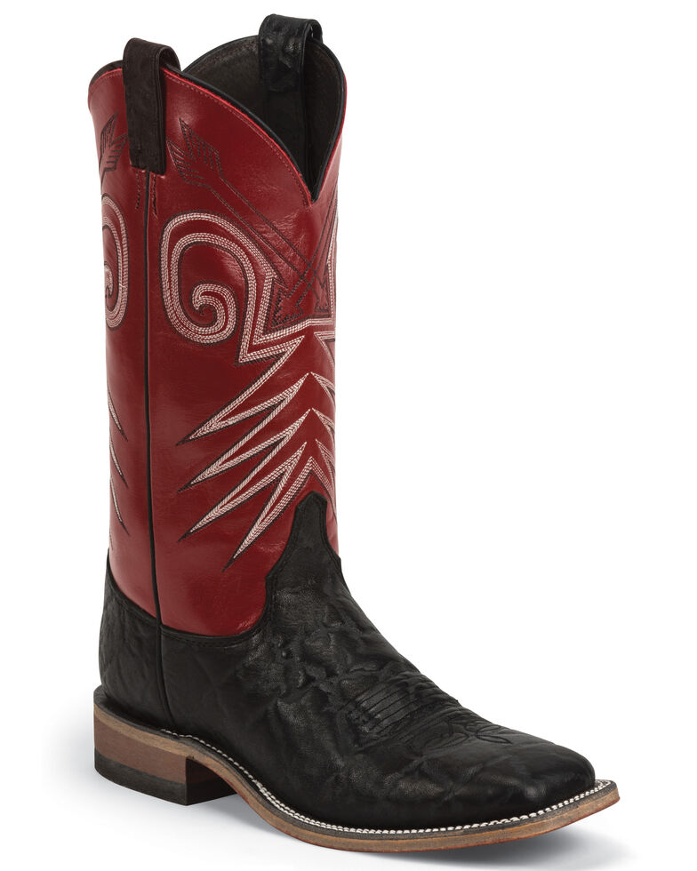 justin bent rail black boots