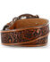 Image #3 - Justin Boys' Tooled 3D Buckle Leather Belt, Brown, hi-res