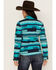 Image #4 - RANK 45® Women's Abstract Striped Softshell Jacket, Turquoise, hi-res