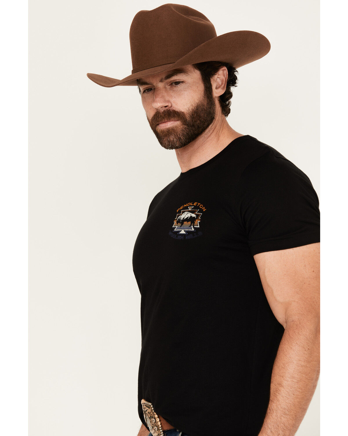 Image #3 - Pendleton Men's Horseshoe Scenic Logo Short Sleeve Graphic T-Shirt, Black, hi-res