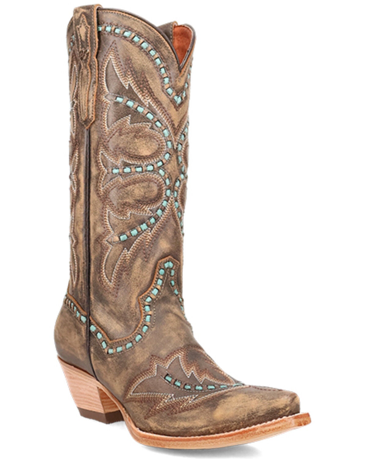 Dan Post Women's Mesa Western Boots - Snip Toe, Honey, hi-res