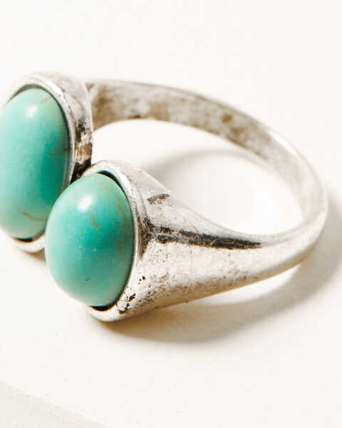 Image #2 - Shyanne Women's Square Turquoise Stone 3-Piece Ring Set, Turquoise, hi-res