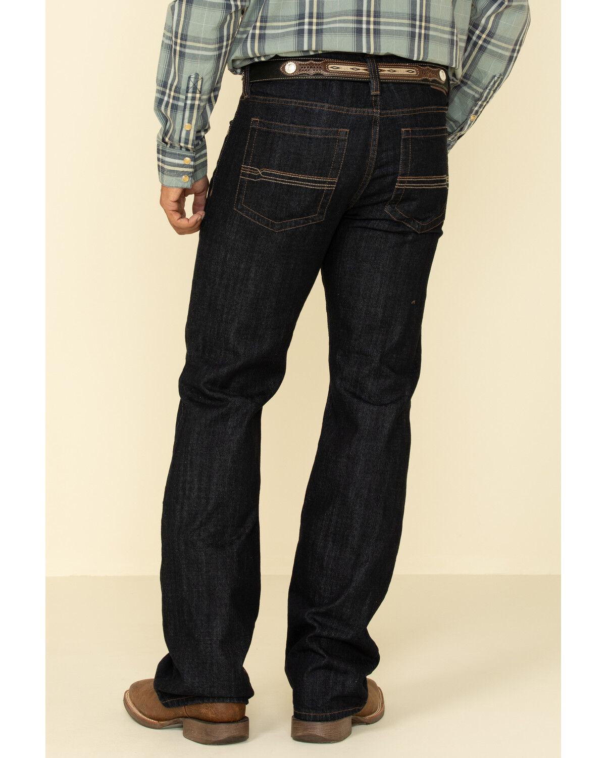 Image #1 - Cody James Men's Roadhouse Dark Rigid Relaxed Bootcut Jeans, , hi-res
