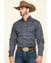 Image #1 - Tuf Cooper Men's Black Stretch Paisley Poplin Print Long Sleeve Western Shirt, Charcoal, hi-res
