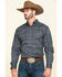 Image #1 - Tuf Cooper Men's Black Stretch Paisley Poplin Print Long Sleeve Western Shirt , Charcoal, hi-res