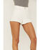 Image #2 - Shyanne Women's High Rise White Rolled Cuff Shorts , White, hi-res