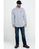 Cinch Men's FR Lightweight Vertical Striped Long Sleeve Work Shirt , Navy, hi-res