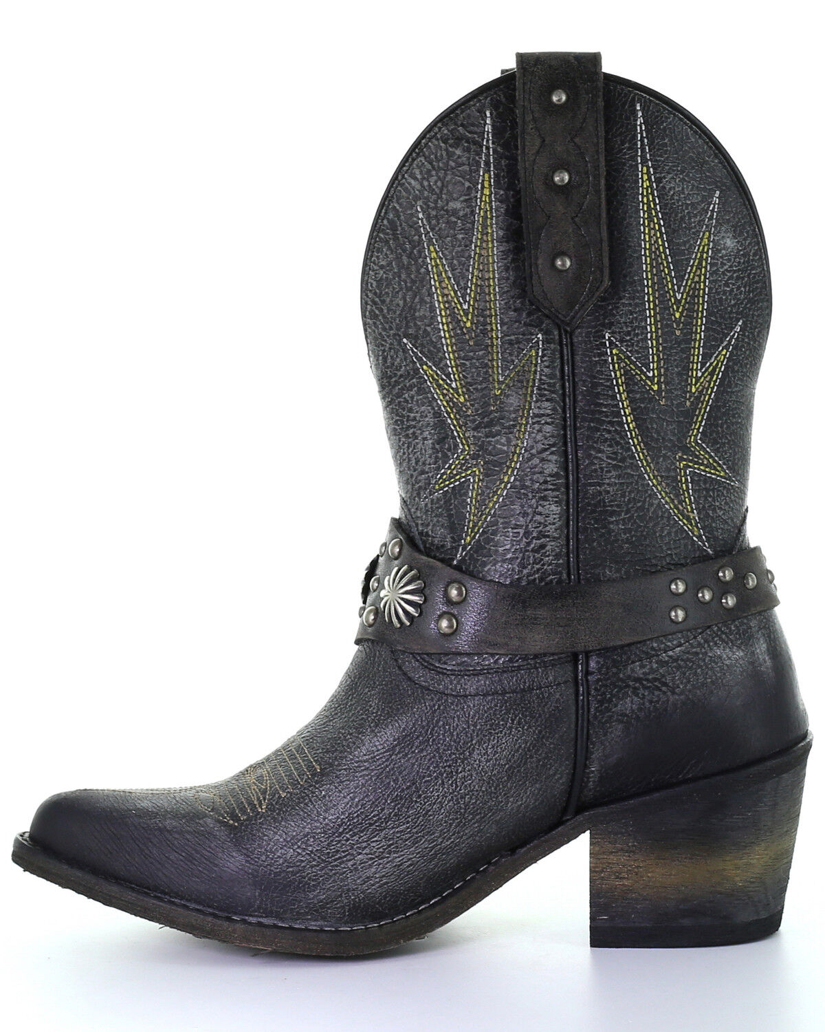 Image #3 - Corral Women's Studded Harness & Concho Western Boots - Round Toe, , hi-res