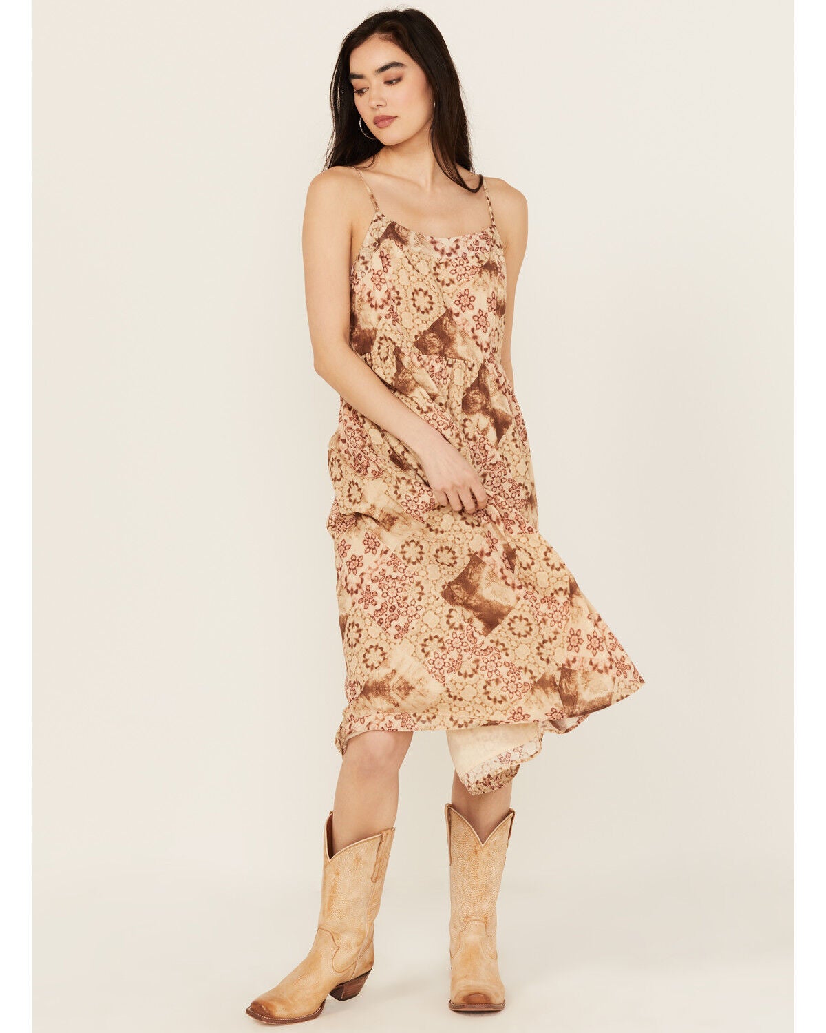Cleo + Wolf Women's Beatrice Printed Sleeveless Maxi Dress, Oatmeal, hi-res
