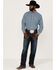 Image #2 - Panhandle Select Men's Check Plaid Print Long Sleeve Button Down Western Shirt, Blue, hi-res