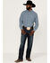 Image #2 - Panhandle Select Men's Check Plaid Print Long Sleeve Button Down Western Shirt , Blue, hi-res