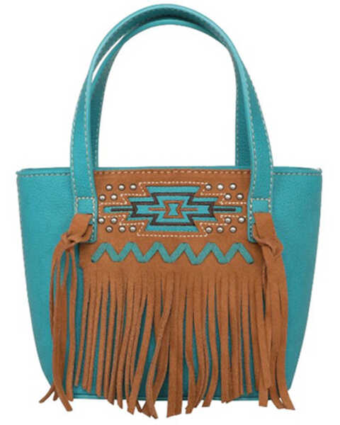 Montana West Women's Southwestern Collection Small Crossbody , Turquoise, hi-res
