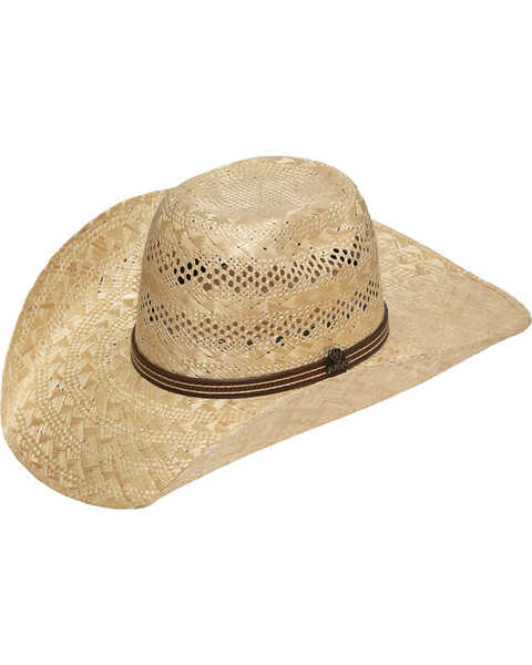 Ariat Men's Sisal Straw Punchy Cowboy Hat, Tan, hi-res