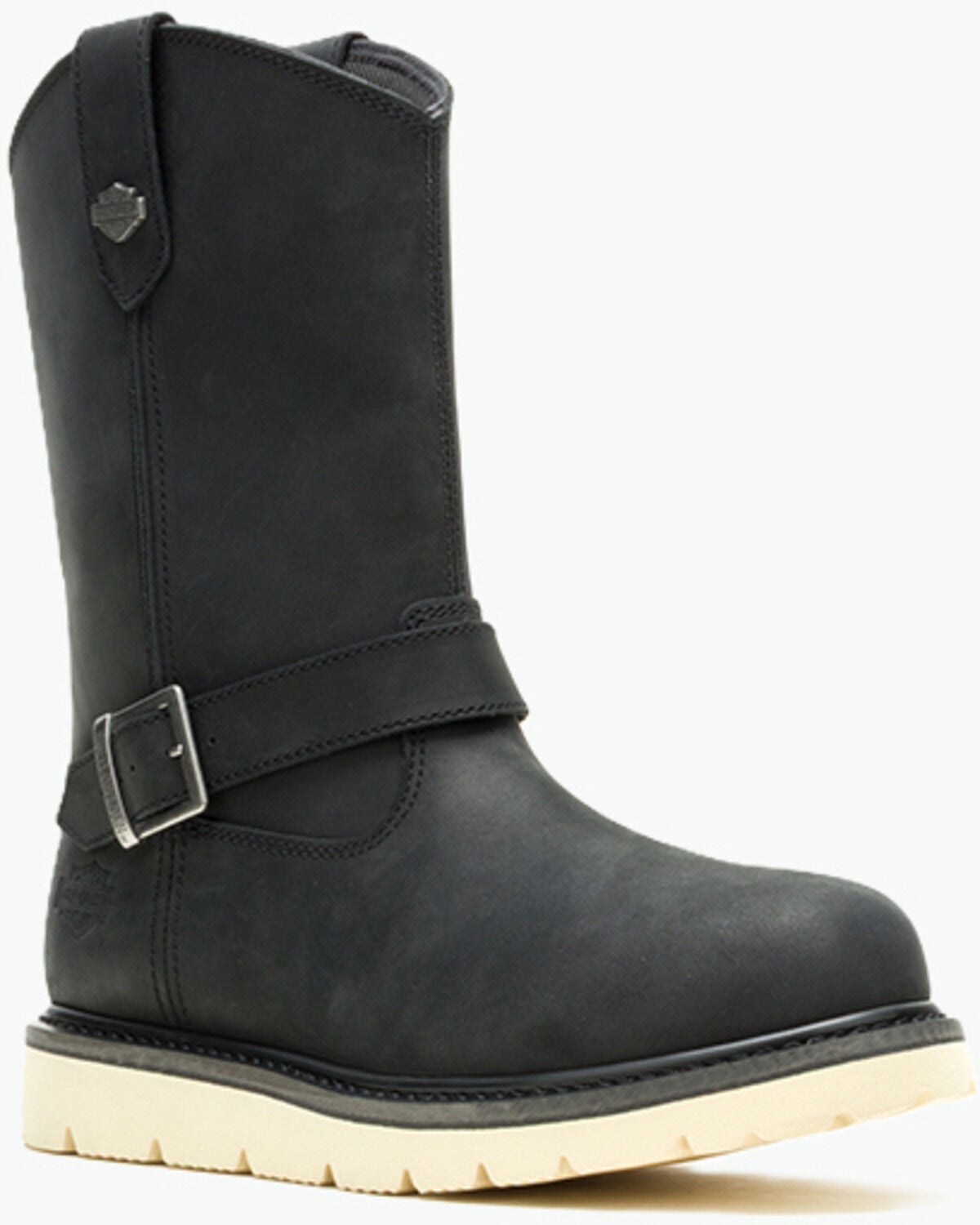 Image #1 - Harley Davidson Men's Bryson Pull-On Motorcycle Boots - Round Toe, Black, hi-res