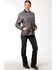 Image #3 - Roper Women's Gray Poly Quilted Jacket, Grey, hi-res