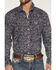 Image #3 - Rough Stock by Panhandle Men's Floral Print Long Sleeve Button-Down Stretch Western Shirt, Dark Brown, hi-res