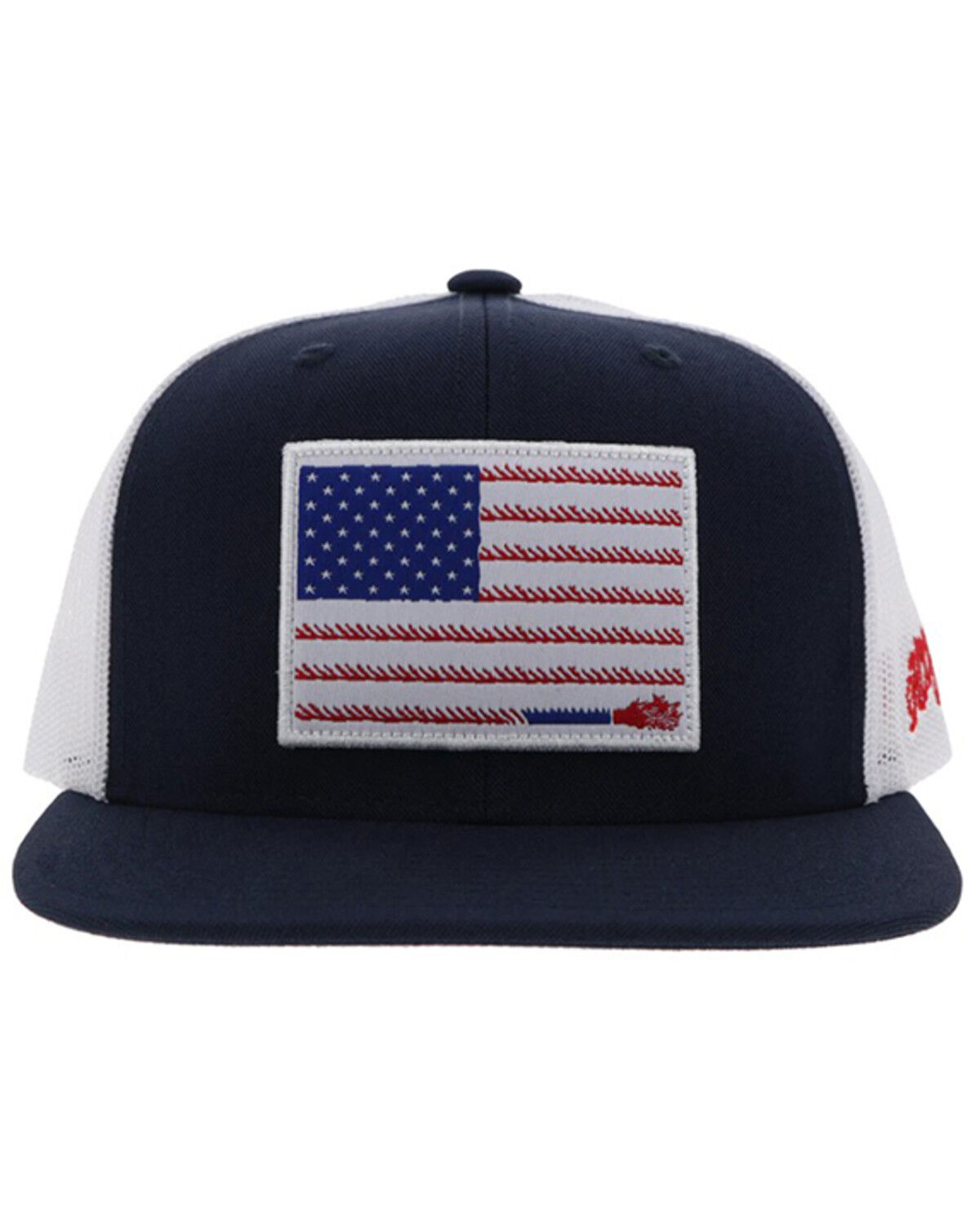 Image #3 - Hooey Men's Liberty Roper Trucker Cap, Navy, hi-res