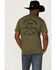 Image #4 - Cowboy Hardware Men's Lock & Load Graphic T-Shirt , Green, hi-res