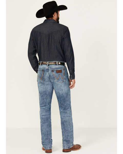 Image #3 - Wrangler Retro Men's Medium Wash Applewood Slim Straight Stretch Denim Jeans , Medium Wash, hi-res