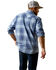 Image #4 - Ariat Men's Halmaty Retro Fit Plaid Print Long Sleeve Snap Western Shirt , Blue, hi-res